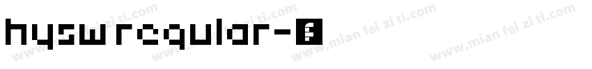hysw regular字体转换
